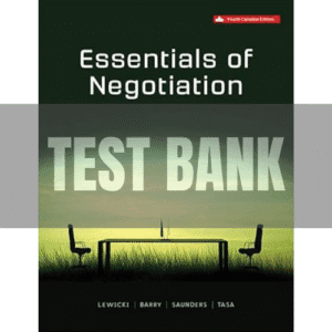 27 Essentials Of Negotiation 4th Canadian Edition TEST BANK