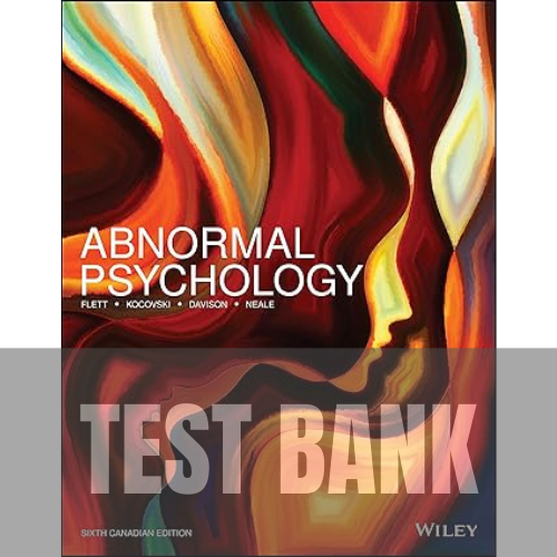 Abnormal Psychology 6th Canadian Edition TEST BANK