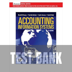 Accounting Information Systems 15th Edition TEST BANK
