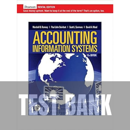 Accounting Information Systems 15th Edition TEST BANK