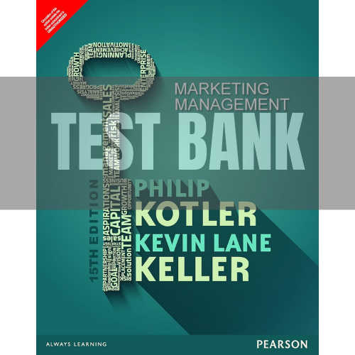 Marketing Management 15th Edition TEST BANK